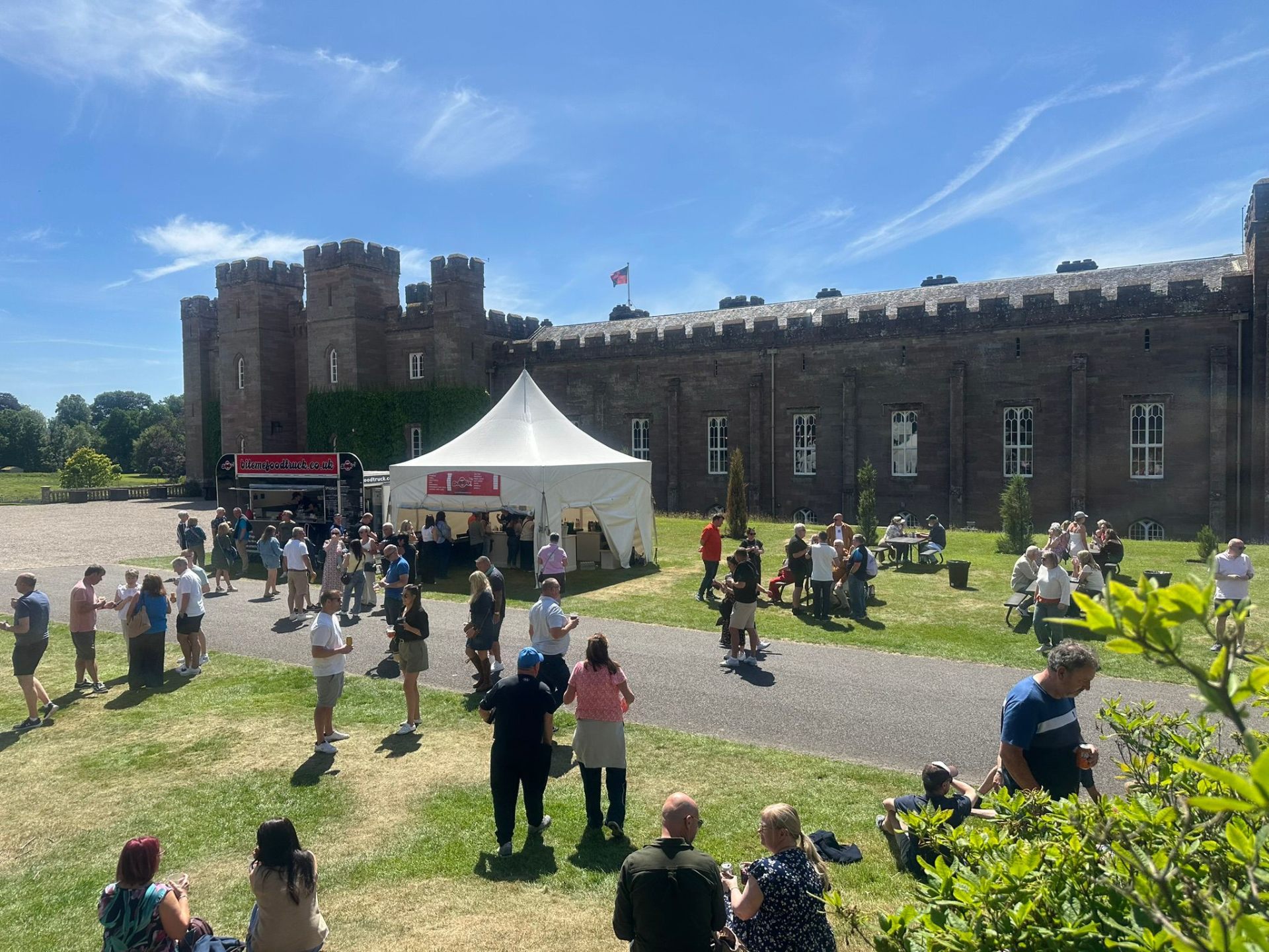 Bite Me catering setup at Scone Palace